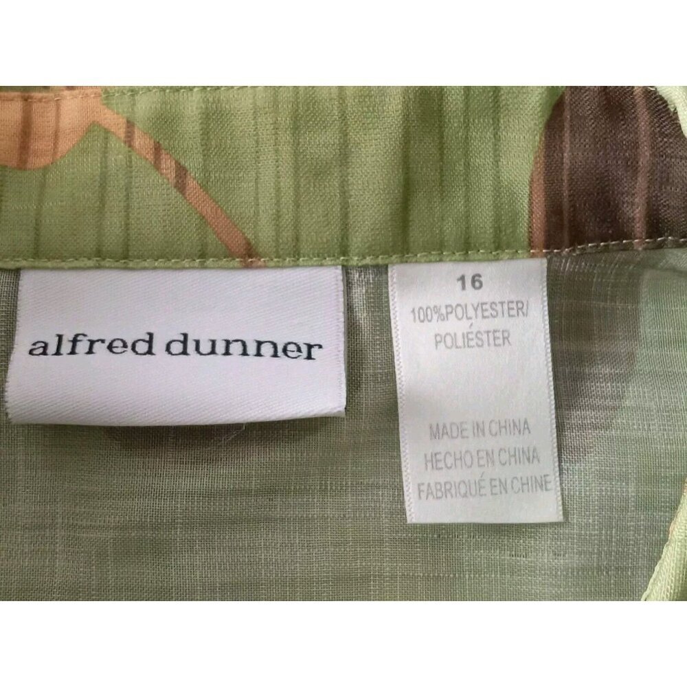 Alfred Dunner SZ 16 Women’s Light Weight Over Blouse Top Fall Floral 3/4 Sleeve - Picture 8 of 10